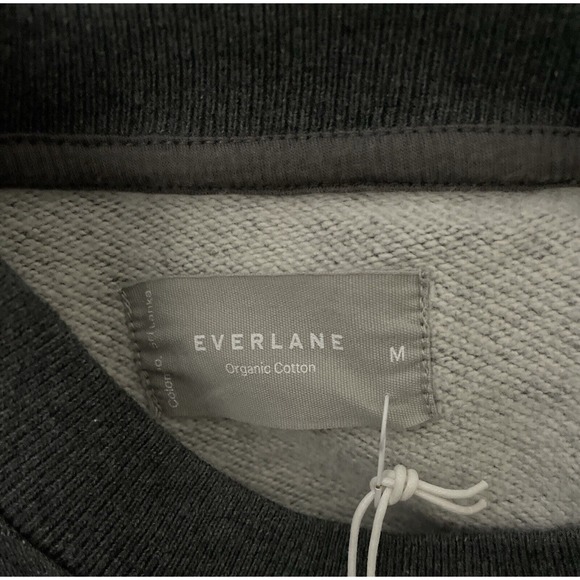 Everlane Track Sweatshirt Mens Medium M Gray Crewneck Organic Cotton Terry NEW - Picture 5 of 6